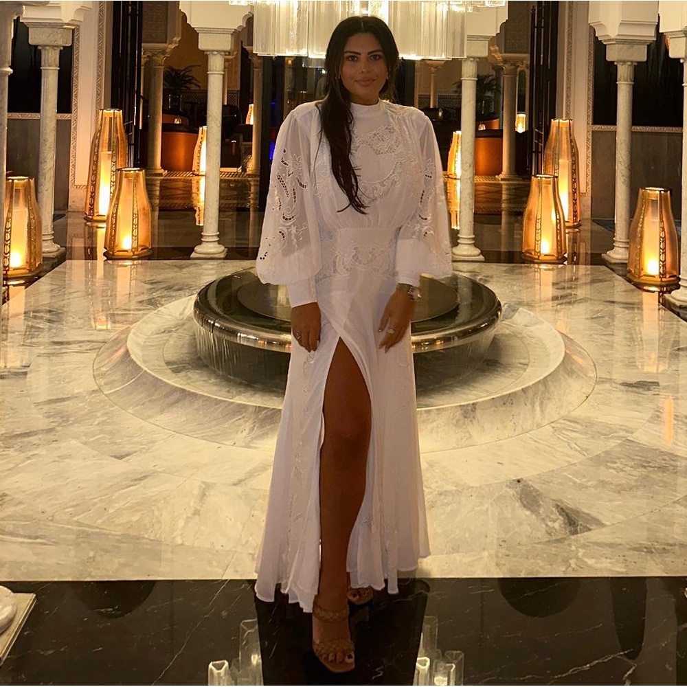 Stunning Long Sleeve White Maxi Dress